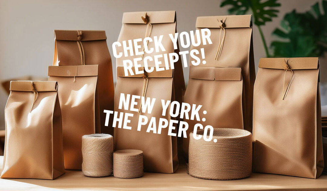 New York: The Paper Co. Class Action Investigation – Check Your Receipts