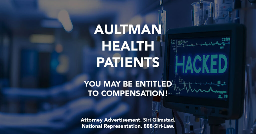 data-breach-aultman image of hospital beds with monitor machine stating hacked, representing aultman health data breach
