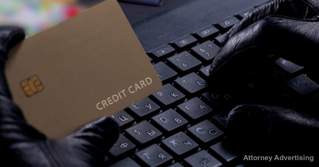 image of credit card on keyboard